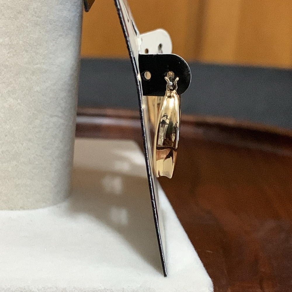 NWT Napier gold tone hoop earrings - Picture 3 of 3